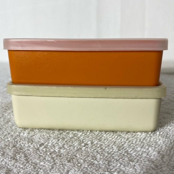 Vintage Tupperware Sandwich Keepers Stackable Square Away Containers W Lids - Picture 5 of 12
